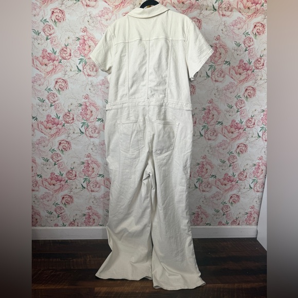 Good American Fit For Success Stretch Cotton Denim Utility Jumpsuit Bone Size 2X - Picture 8 of 8